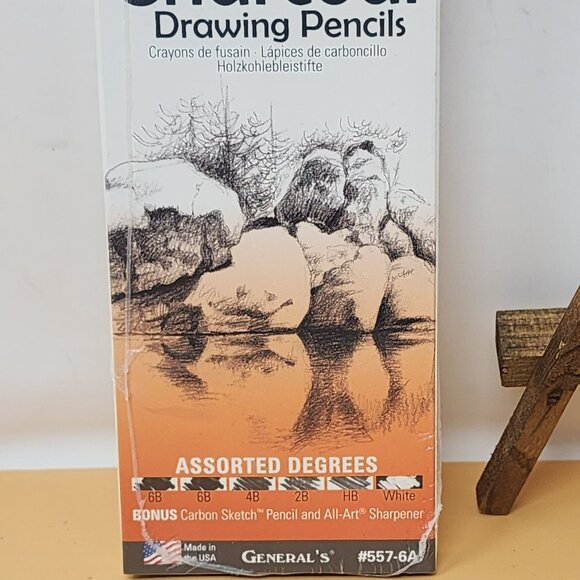 Generals Original Charcoal Drawing Pencils Assorted Degrees With Mini Easel - Picture 5 of 9